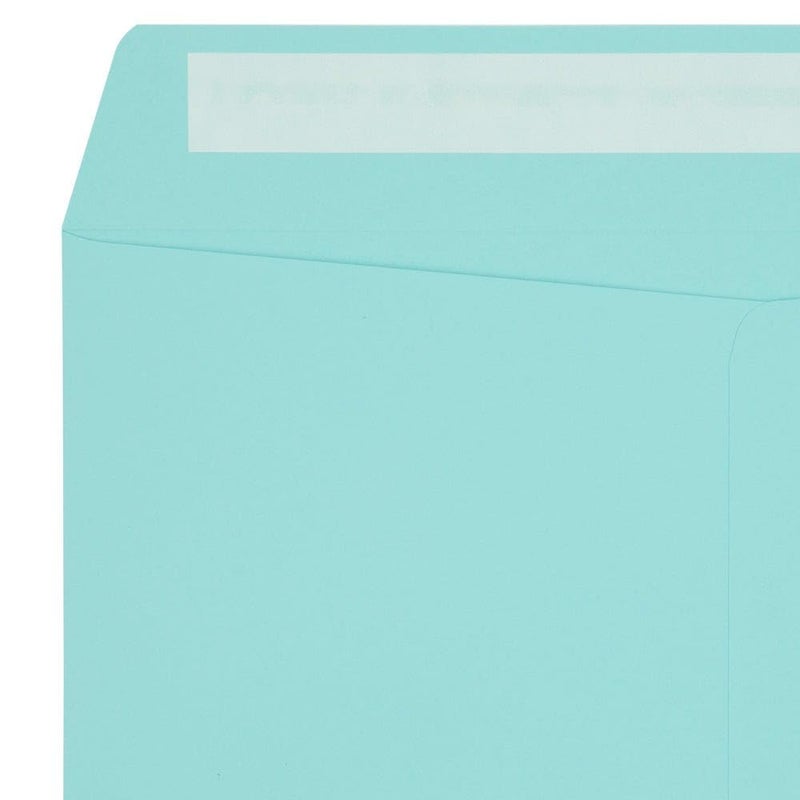 LUXPaper 10 x 13 Open End Envelopes | Peel & Press | Seafoam Blue | 80lb. Text | 50 Qty - Image 4